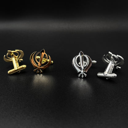 Metal Khanda Cuff Links