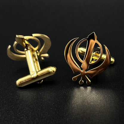 Metal Khanda Cuff Links